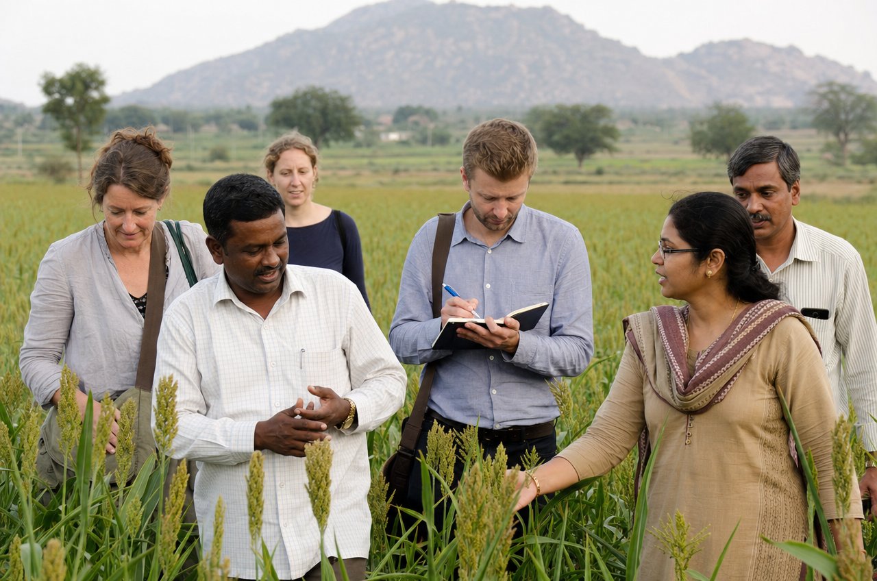 Internationale delegatie bezoekt zaadproductiegebieden in Andhra Pradesh